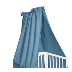 Albero Mio baldachim uniwersalny Cotton Color CC7 Niebieski150x200cm do łóżeczka dziecięcego